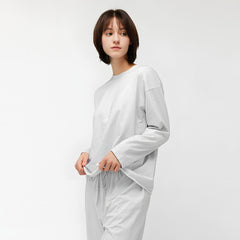 Photo: Women's Light Grey Cotton Pyjama Set | Seoden London — view 1