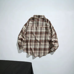 Photo: Men's Washed Flannel Check Overshirt | Seoden London — view 4