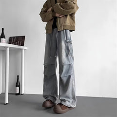 Photo: Men's Wide Leg Cargo Jeans | Seoden London — view 5