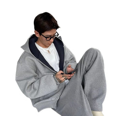 Photo: Seoul Oversized Two-Way Zip Hoodie | Seoden London — view 7