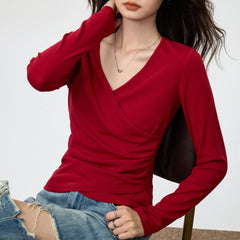 Photo: Ravello Long Sleeve Faux Wrap Top | Seoden London — view 4