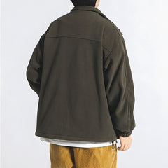 Photo: Men's Stand Collar Fleece Jacket | Seoden London — view 3
