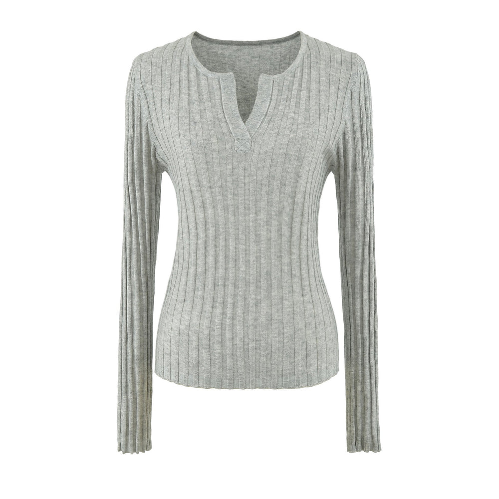 Photo: Bergamo Ribbed Notch-Neck Knit Top | Seoden London