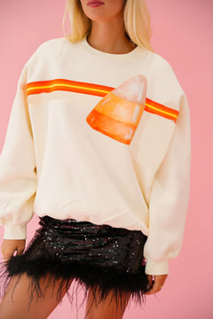 Photo: Pumpkin Sparkle Sequin Sweatshirt | Seoden London — view 6