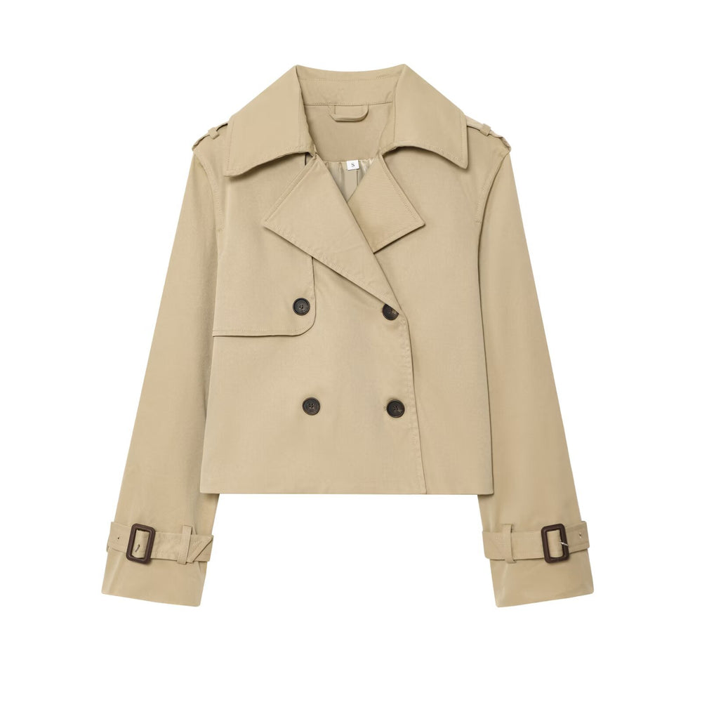 Photo: Belgravia Cropped Double-Breasted Trench Jacket | Seoden London