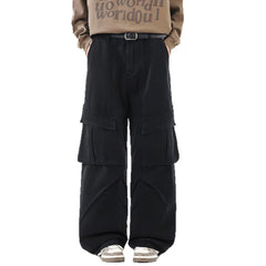 Photo: Men's Pleated Cotton Cargo Trousers | Seoden London — view 2