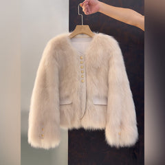 Photo: Monte Carlo Cropped Faux Fur Jacket | Seoden London — view 7