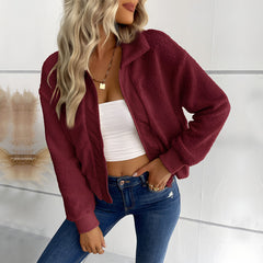 Photo: Women's Collared Sherpa Fleece Jacket | Seoden London — view 4