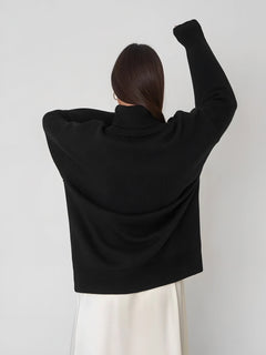 Photo: Women's Ribbed Roll Neck Jumper | Seoden London — view 20