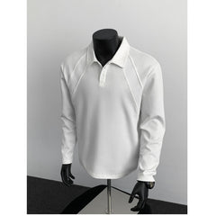 Photo: Men's Long Sleeve Cotton Polo Shirt | Seoden London — view 5