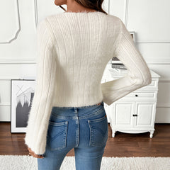 Photo: Sienna Square-Neck Button Knit Top | Seoden London — view 5