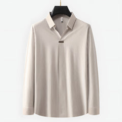 Photo: Pin-Collar Long Sleeve Polo | Seoden London — view 3