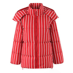 Photo: Brighton Striped Hooded Puffer Coat | Seoden London — view 4