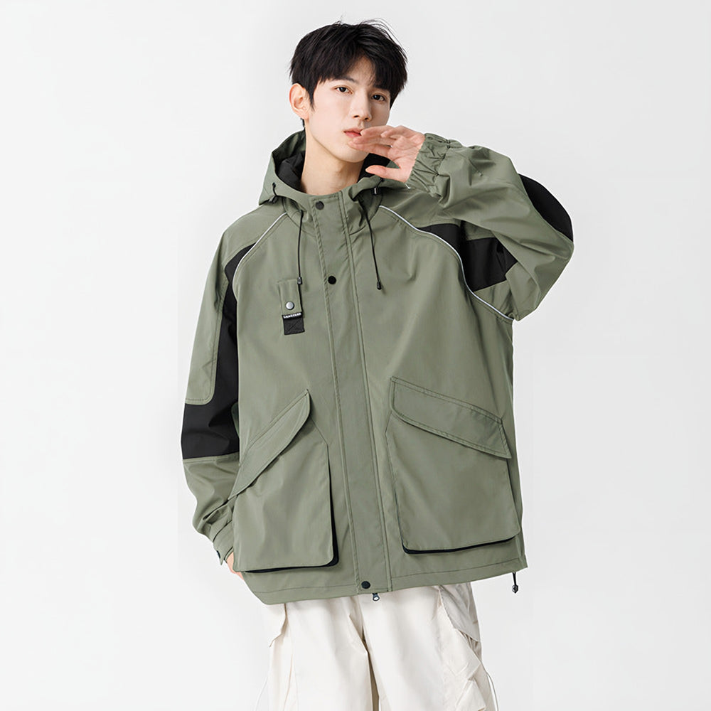 Photo: Kendal Colour-Block Hooded Utility Jacket | Seoden London