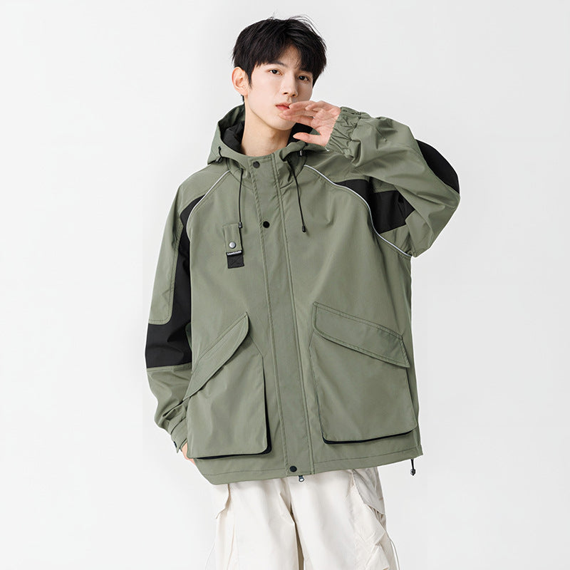 Photo: Kendal Colour-Block Hooded Utility Jacket | Seoden London