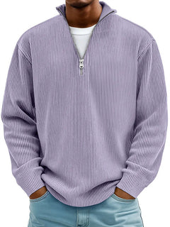 Photo: Lorenzo Ribbed Half-Zip Jumper | Seoden London — view 10