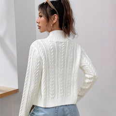Photo: Women's Cable Knit Zip Cardigan | Seoden London — view 5