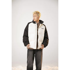 Photo: Tokyo Colour-Block Varsity Puffer Jacket | Seoden London — view 3