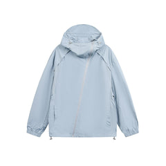 Photo: Hebden Asymmetric-Zip Hooded Windbreaker | Seoden London — view 1