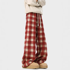 Photo: Tartan Fleece-Lined Drawstring Trousers | Seoden London — view 3