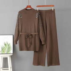 Photo: Women's Knit Jumper and Wide Leg Trousers Set | Seoden London — view 6
