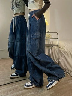 Photo: Women's Wide Leg Cargo Jeans | Seoden London — view 5