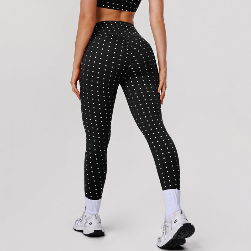 Photo: Stellina Textured Dot High-Waist Leggings | Seoden London