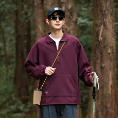 Photo: Men's Cotton Half Zip Collared Sweatshirt | Seoden London — view 8