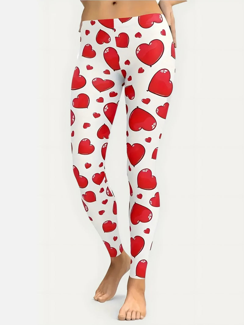 Valeria Heart-Print Leggings