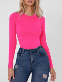 Photo: Aiko Round-Neck Long Sleeve Bodysuit | Seoden London — view 7