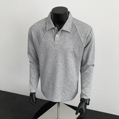 Photo: Men's Long Sleeve Cotton Polo Shirt | Seoden London — view 8