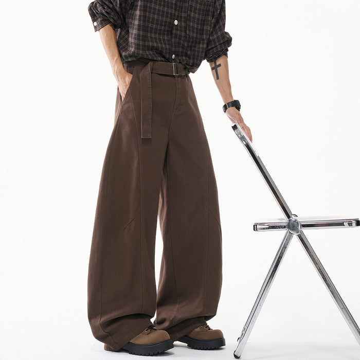 Men's Loose Cotton Barrel Leg Trousers