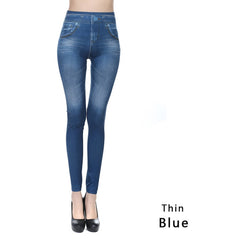Photo: Marcella Fleece-Lined Denim-Look Jeggings | Seoden London — view 14