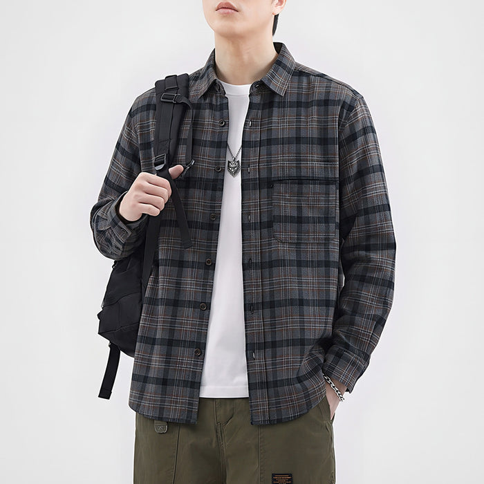 Men's Flannel Check Shirt Jacket