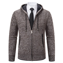 Photo: Aberdeen Fleece-Lined Hooded Knit Jacket | Seoden London — view 9
