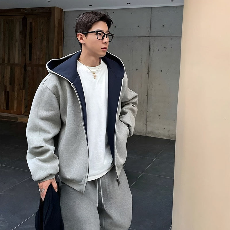 Photo: Seoul Oversized Two-Way Zip Hoodie | Seoden London