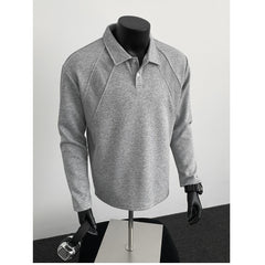 Photo: Men's Long Sleeve Cotton Polo Shirt | Seoden London — view 1