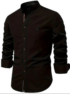 Photo: Cambridge Band-Collar Oxford Shirt | Seoden London — view 9