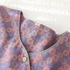 Photo: Women's Floral Cotton Gauze Pyjamas | Seoden London — view 2