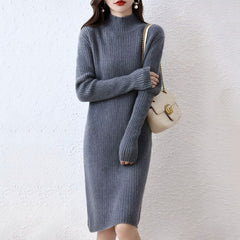 Photo: Women's Turtleneck Knitted Midi Dress | Seoden London — view 8
