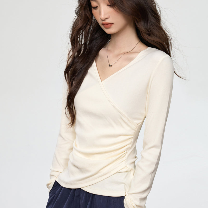 Photo: Ravello Long Sleeve Faux Wrap Top | Seoden London