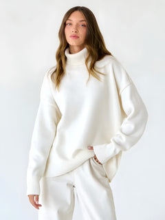 Photo: Women's Ribbed Roll Neck Jumper | Seoden London — view 4