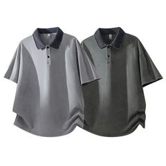 Photo: Men's Washed Cotton Polo Shirt | Seoden London — view 5