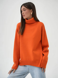 Photo: Women's Ribbed Roll Neck Jumper | Seoden London — view 31