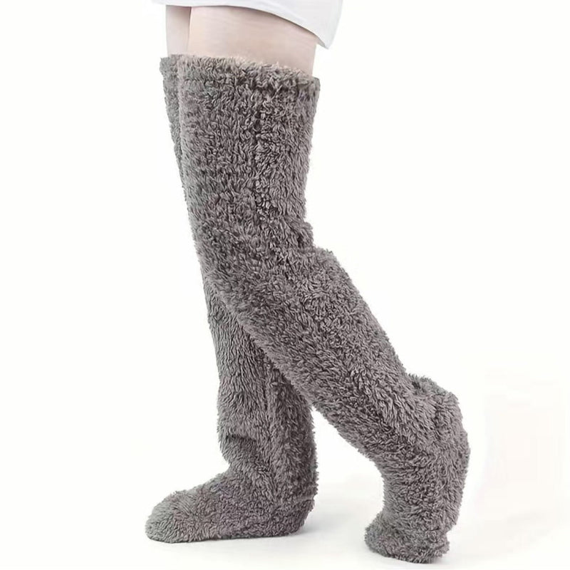 Photo: Cloud Plush Over-the-Knee Lounge Socks | Seoden London