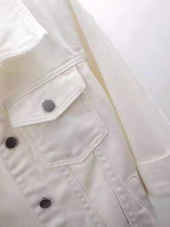Photo: Women's Plus Size Cropped Denim Jacket | Seoden London — view 16