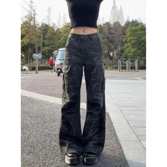 Photo: Women's Camo Cargo Trousers in Cotton | Seoden London — view 3