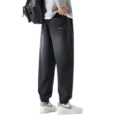 Photo: Men's Tapered Cargo Trousers with Drawstring | Seoden London — view 2