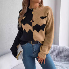 Photo: Sleepy Hollow Pumpkin Face Knit Jumper | Seoden London — view 4