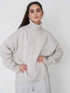 Photo: Women's Ribbed Roll Neck Jumper | Seoden London — view 11